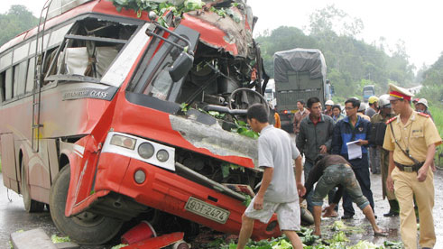 Hiện trường 1 vụ tai nạn.